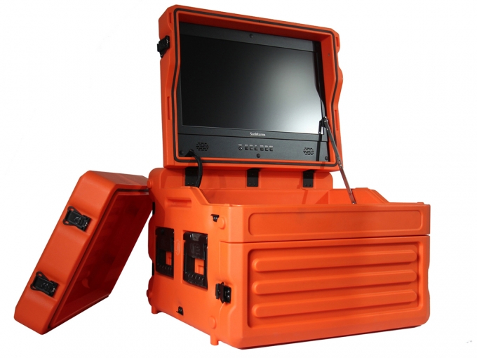 21.5" 4U Portable Rack Monitor Case_SRM-2280  Orange
