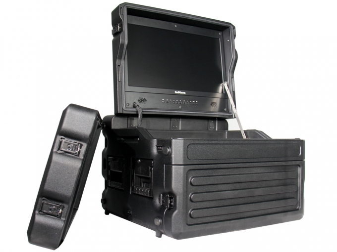 21.5" 4U Portable Rack Monitor Case_SRM-2280 Matte Black